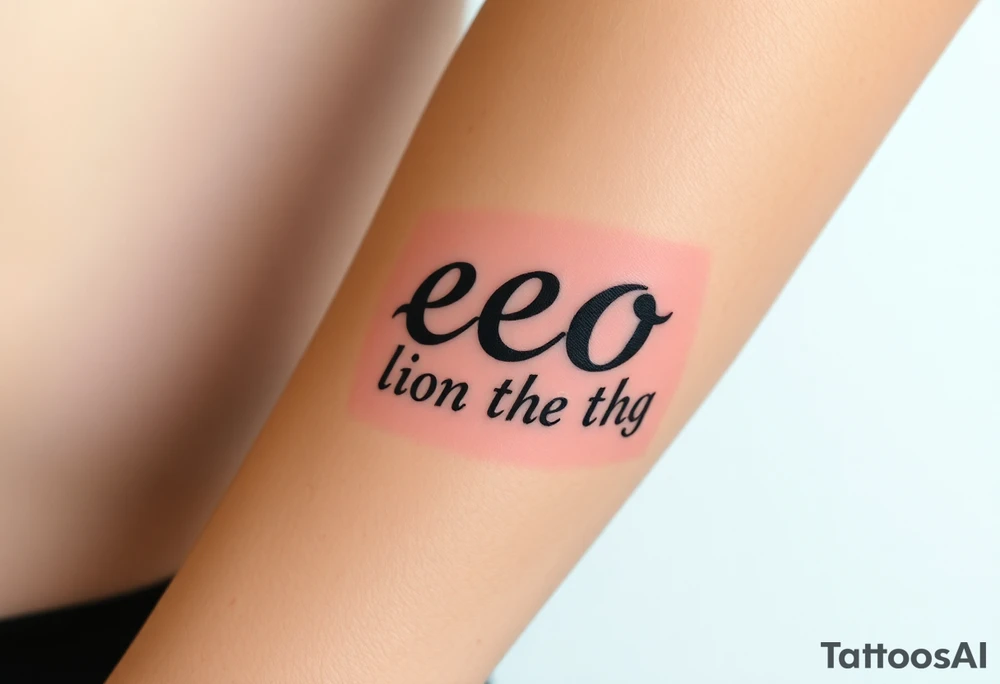 Fancy style "leo" for lion the king birth
 sign tattoo idea