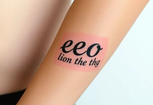 Fancy style "leo" for lion the king birth
 sign tattoo idea