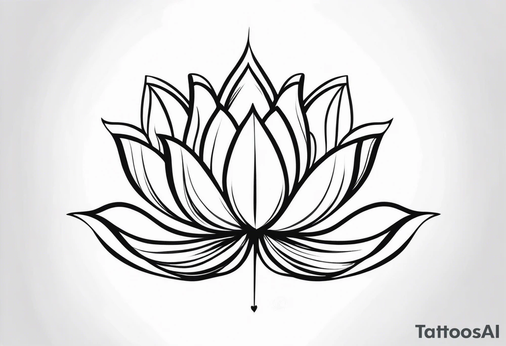 Fleur de lotus tattoo idea