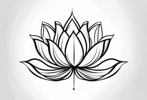 Fleur de lotus tattoo idea