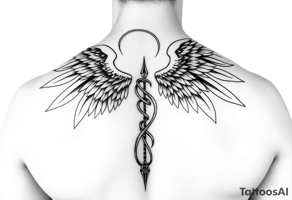 Archangel ariel tattoo stencil tattoo idea