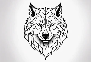 Powerful wolf tattoo idea