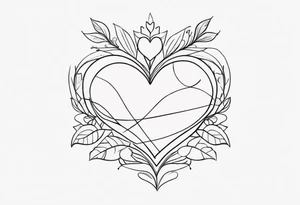 Fine line design. Visual representation of self-love tattoo idea