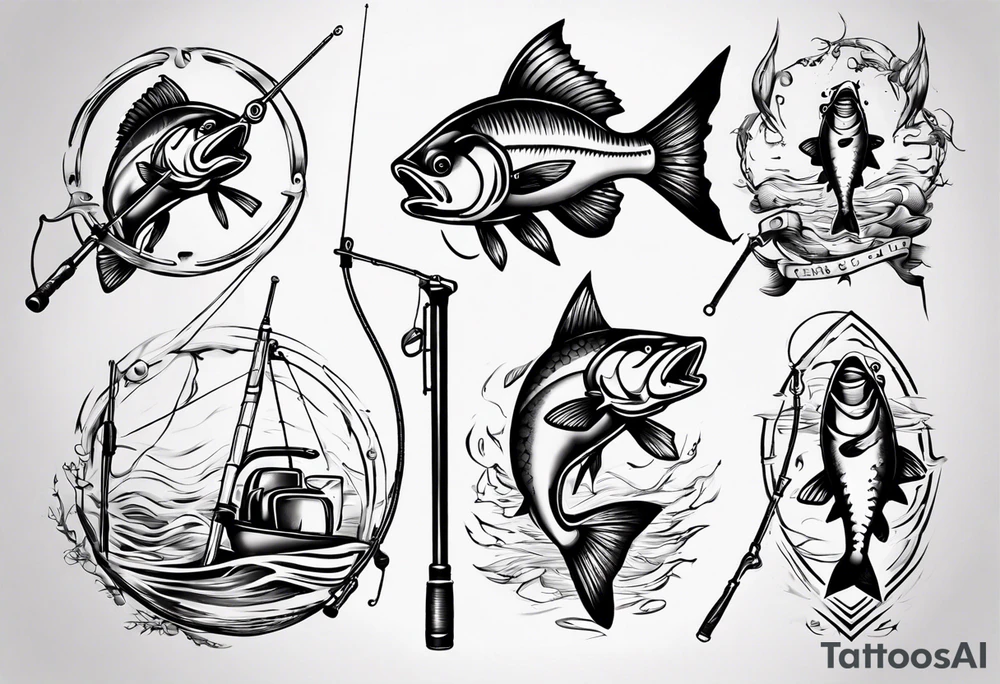 Fishing rod tattoo idea