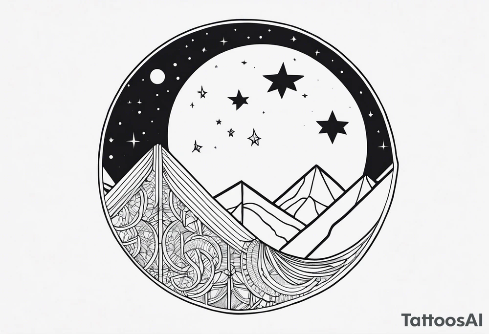 Simple lune tattoo idea