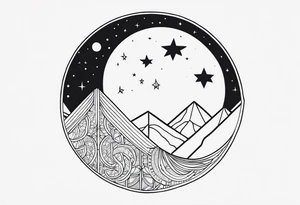 Simple lune tattoo idea