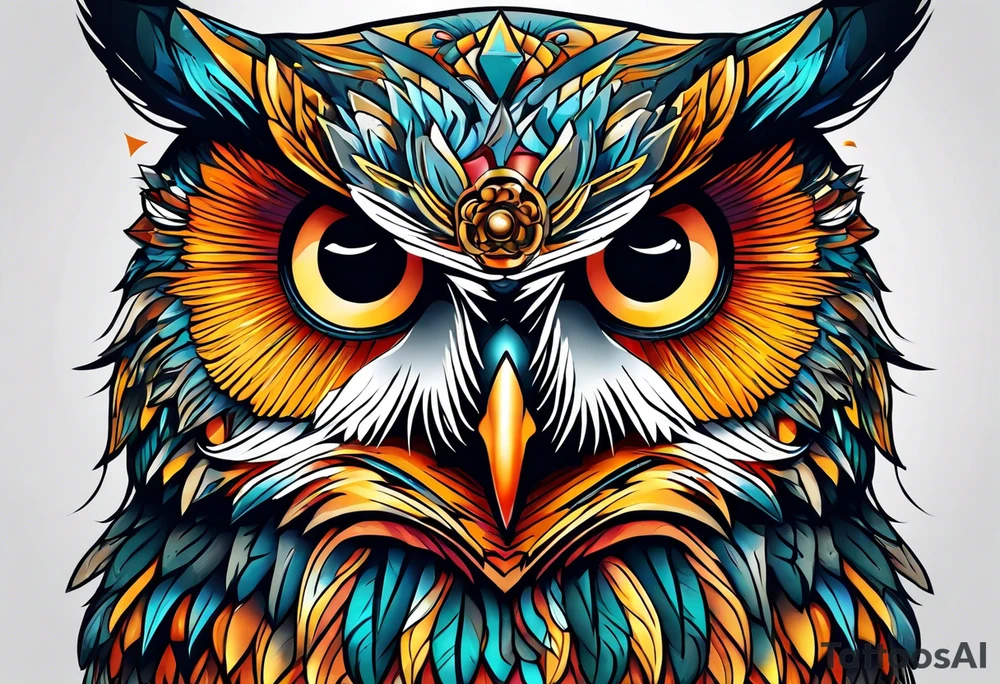 king owl tattoo idea