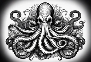 kraken with tentacles tattoo idea