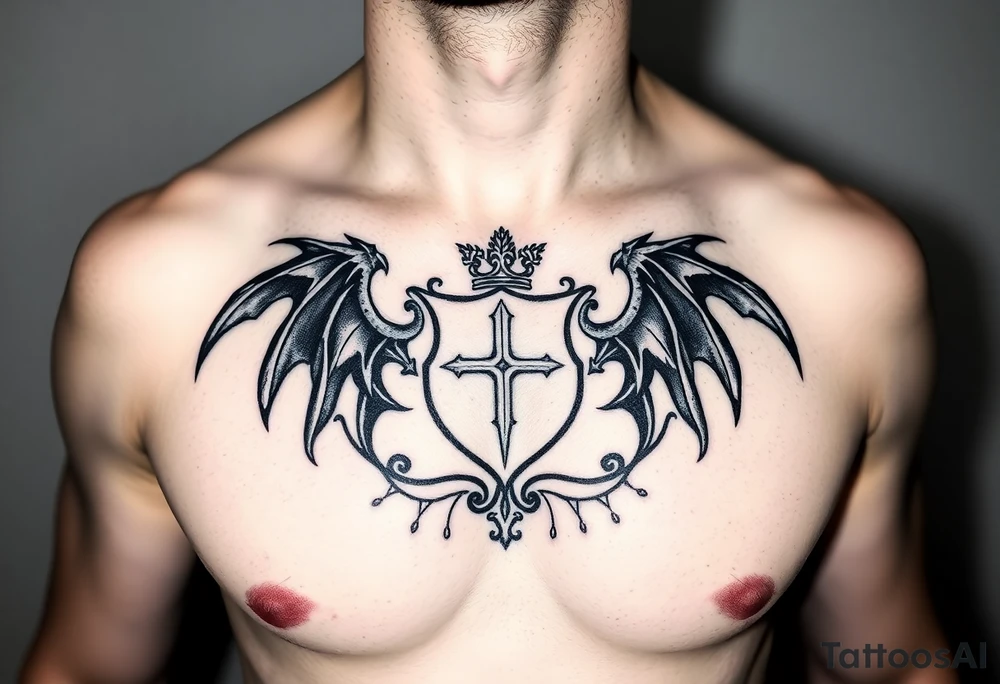 Smith, Irish crest. Demonic and brutal tattoo idea