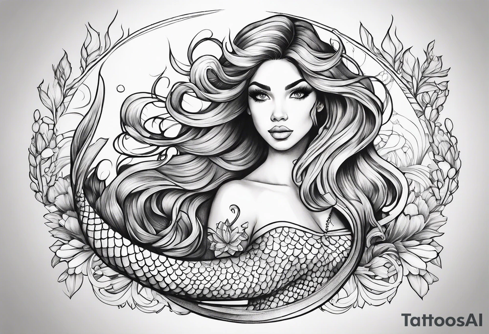 Mermaid tattoo idea