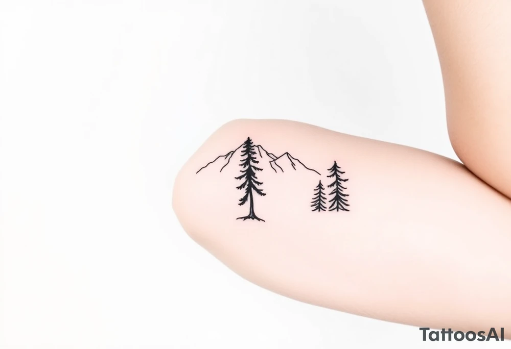 small canadian nature themed on the bicep tattoo idea