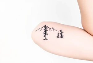 small canadian nature themed on the bicep tattoo idea