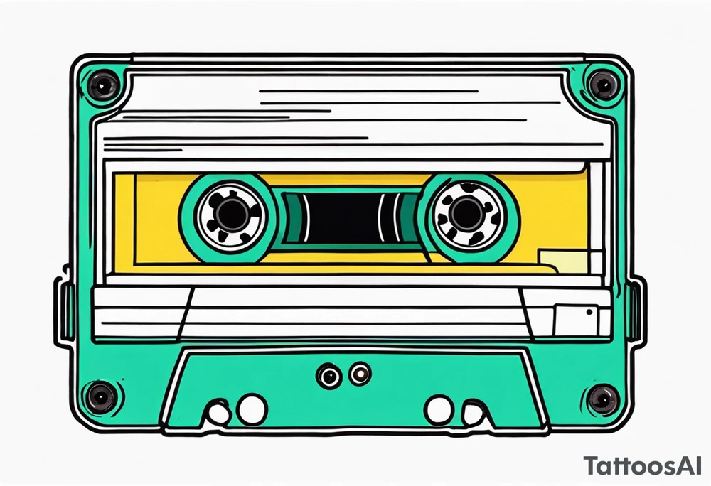 cassette 80s cartoon tattoo idea