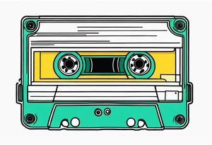 cassette 80s cartoon tattoo idea