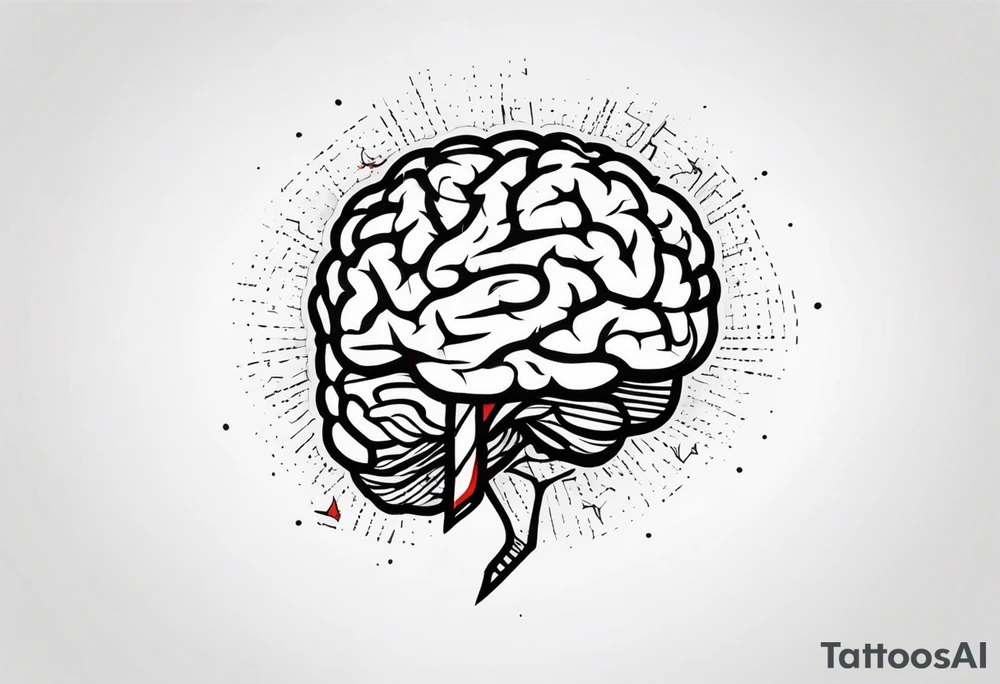 brain war against your personality tattoo idea