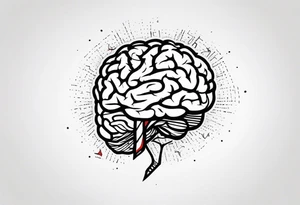 brain war against your personality tattoo idea