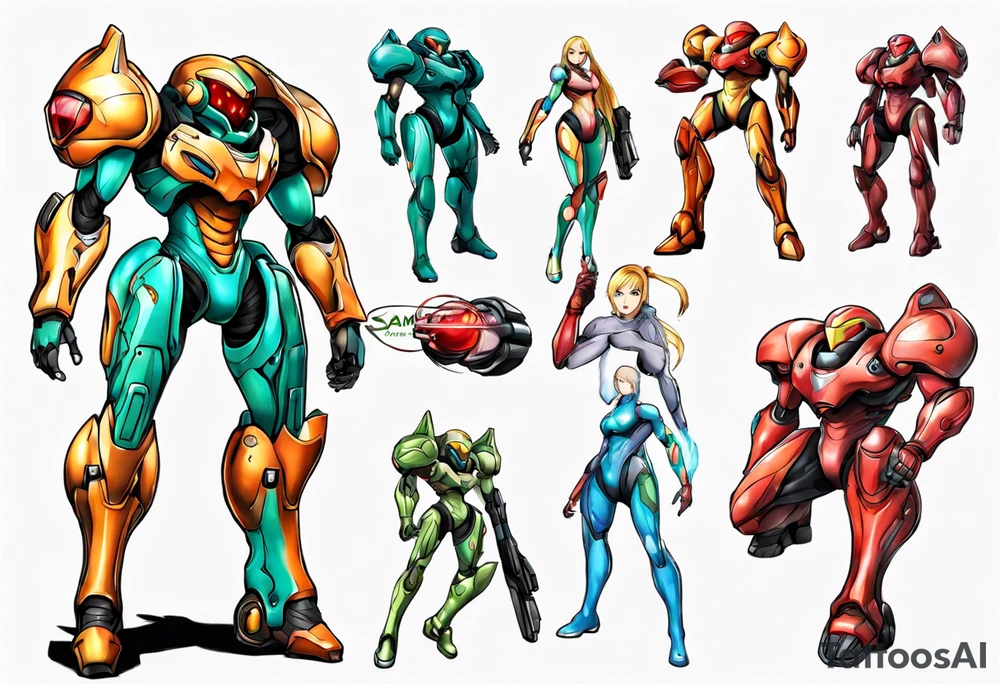 sexy samus aran anime style tattoo idea