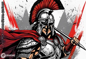 Spartan warrior point spear up tattoo idea