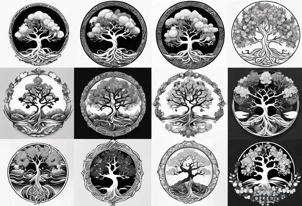 Yggdrasil petit simplist nordique tattoo idea