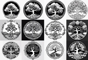 Yggdrasil petit simplist nordique tattoo idea