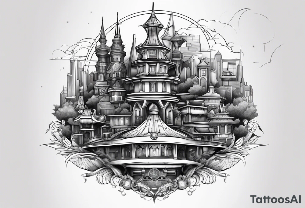 tomorrowland 2024 based onthe town Boom tattoo idea