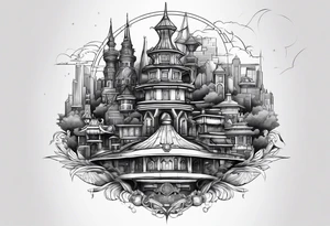 tomorrowland 2024 based onthe town Boom tattoo idea