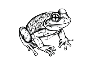 a psychedelic frog tattoo idea