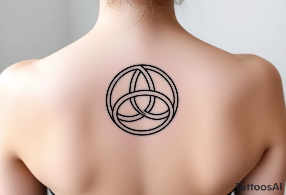 classic Celtic trinity knot with the circle. for placement on the inner arm tattoo idea