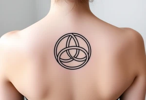 classic Celtic trinity knot with the circle. for placement on the inner arm tattoo idea