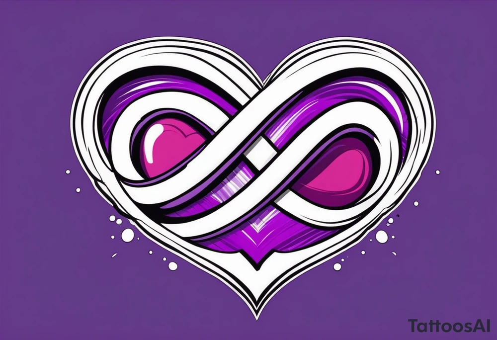 Infinity, purple heart tattoo idea