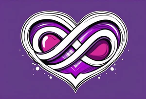 Infinity, purple heart tattoo idea