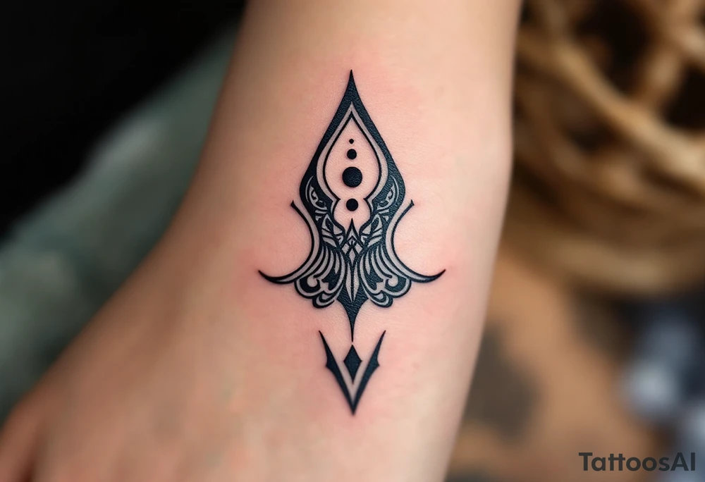 A comma with a dot above tattoo idea