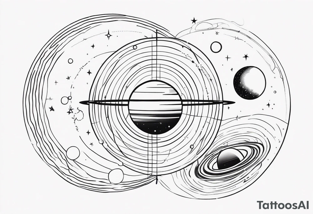 Cosmic Planetary System tattoo idea