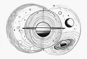 Cosmic Planetary System tattoo idea