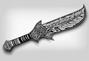 Spear tattoo idea
