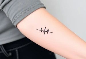 Powerful mental health play stop pause symbol tattoo heartbeat tattoo idea