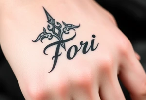 Name Tori with tribal tattoo idea