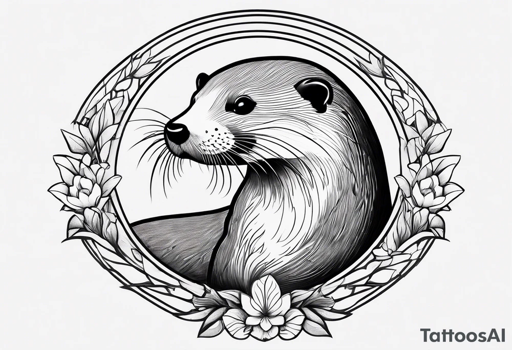 Female otter tattoo idea