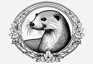 Female otter tattoo idea