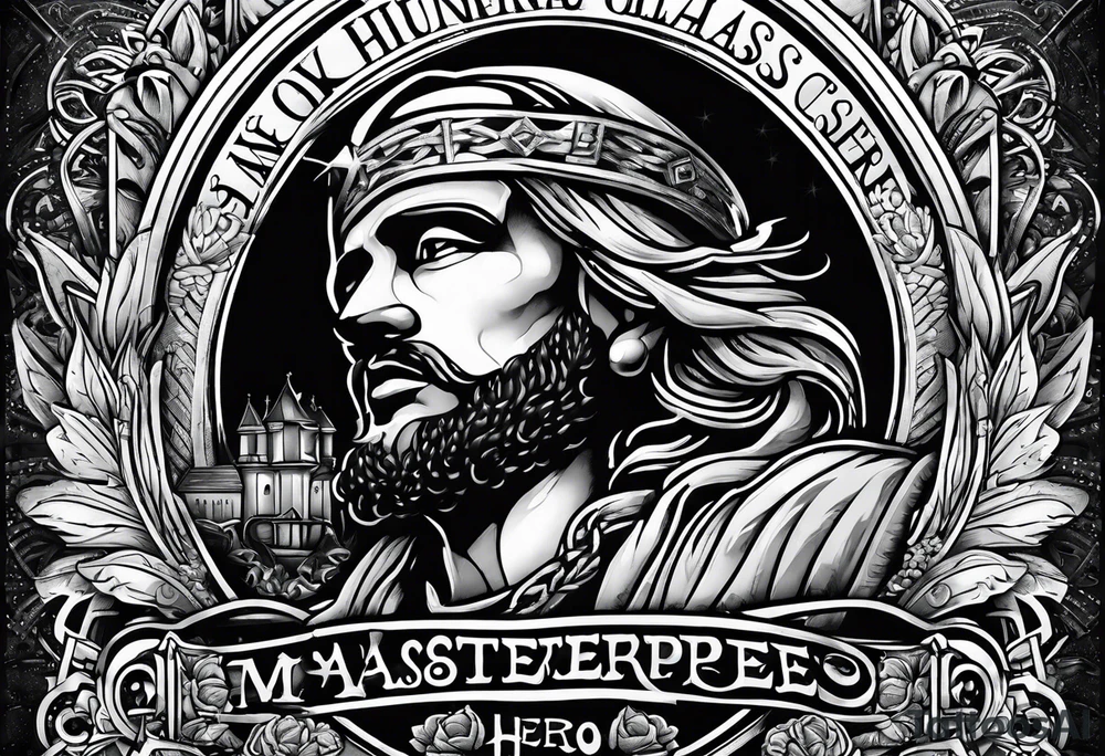 working class hero text with 20 pieces of silver and praying hands tattoo idea