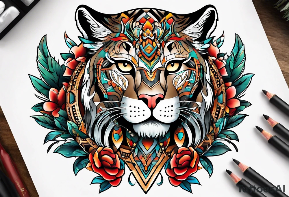 puma stalking tattoo idea