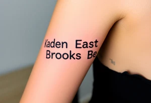 Kaden Easton Brooks Beau made into a crossword puzzle tattoo idea