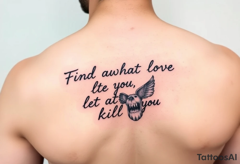 Find what you love and let it kill you tattoo idea