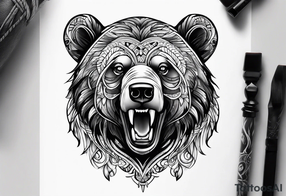 small bear tattoo idea