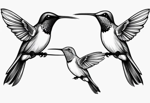 two hummingbirds tattoo idea