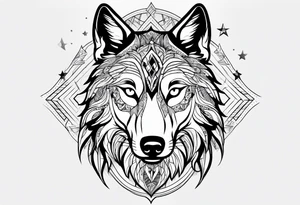 Magic wolf tattoo. tattoo idea