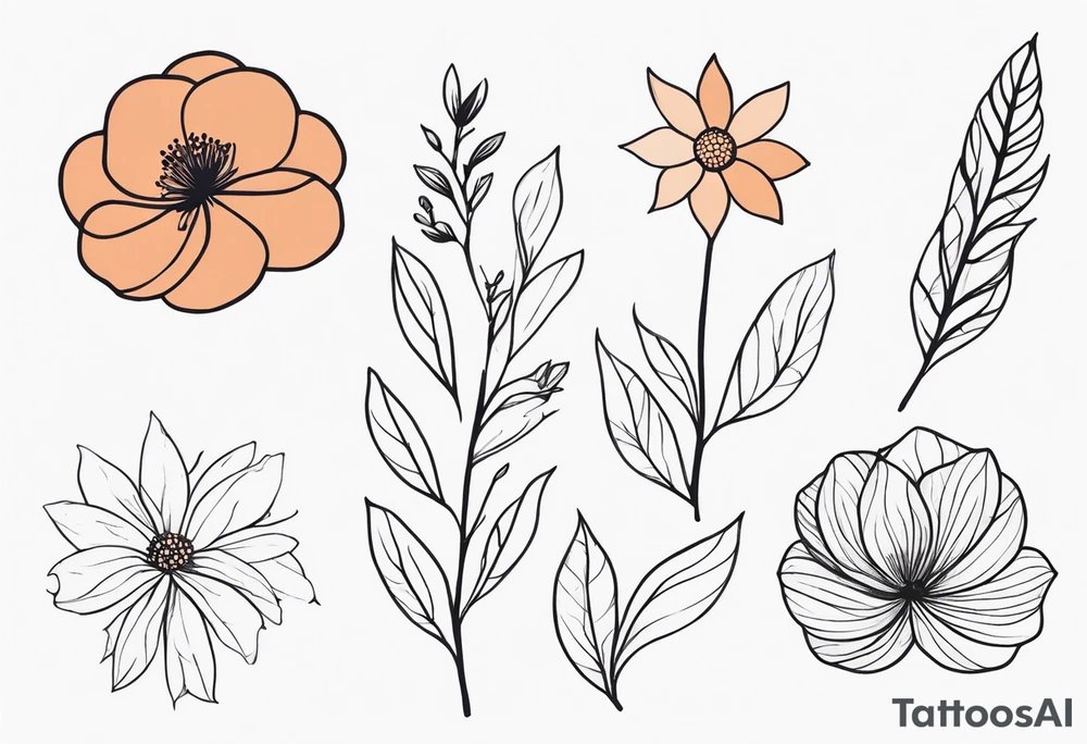 simple nature/floral tattoo for arm tattoo idea