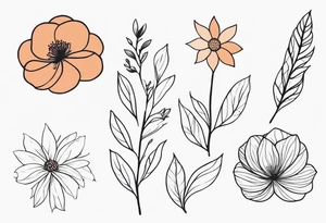 simple nature/floral tattoo for arm tattoo idea