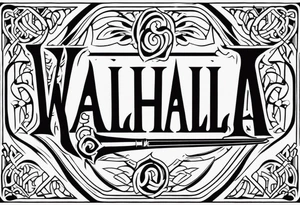 Valhalla  steps sword tattoo idea