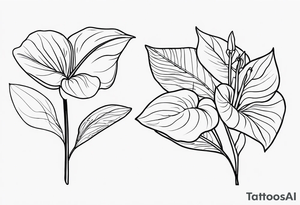 Fais moi un bouquet de fleurs avec des anthuriums et des oeillets !!! Les deux ensemble dans le bouquet tattoo idea